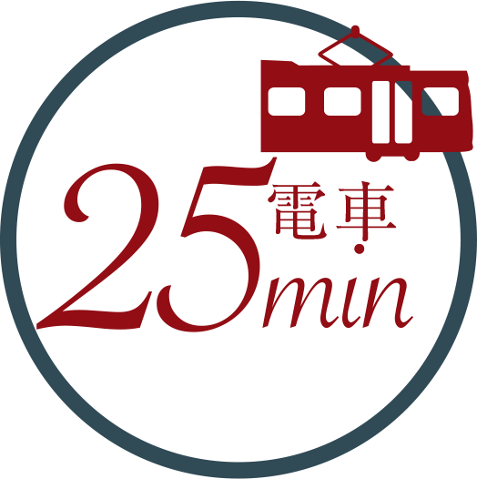 電車25min