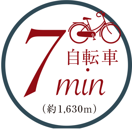 自転車7分/約160m