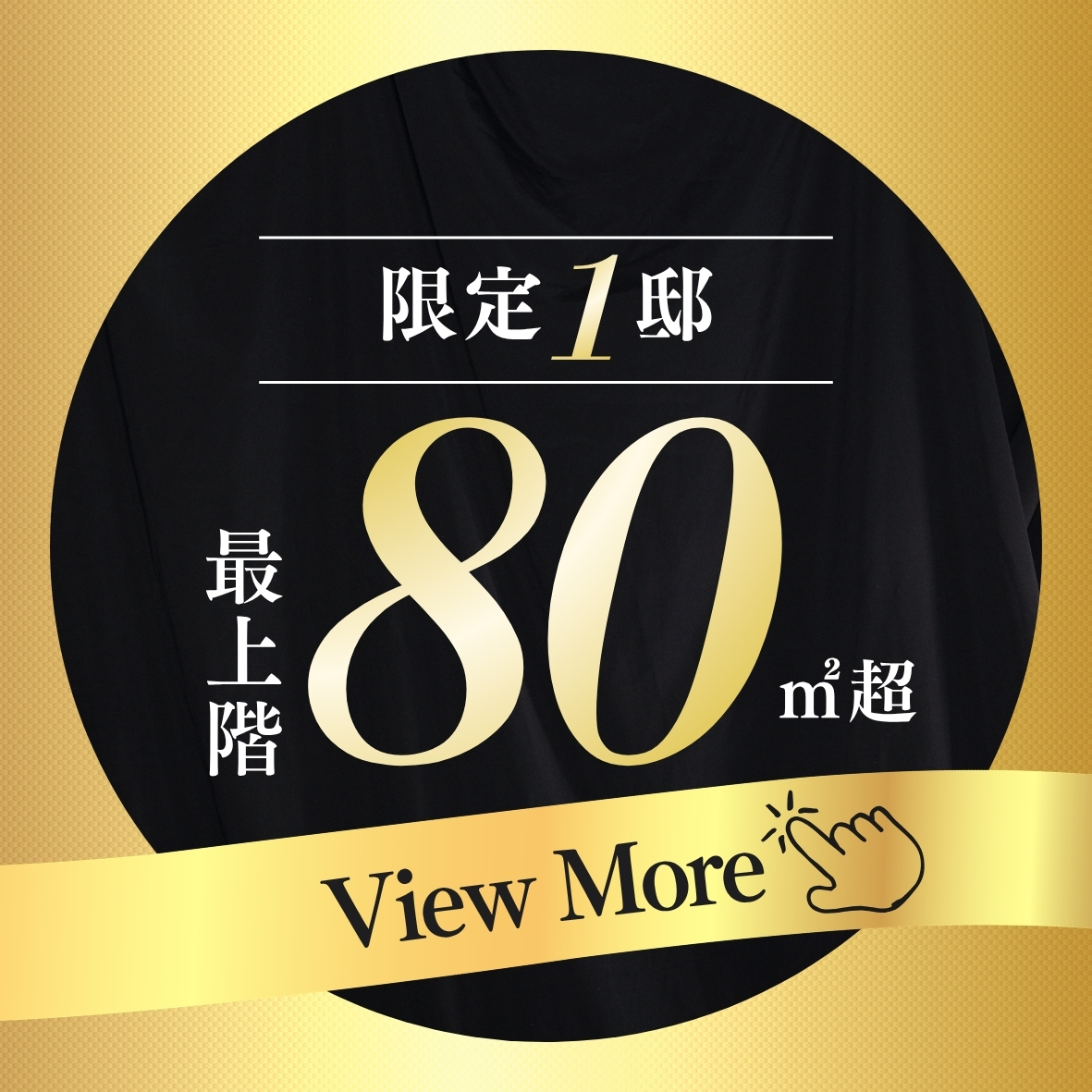 限定1邸 最上階80㎡超 ViewMore