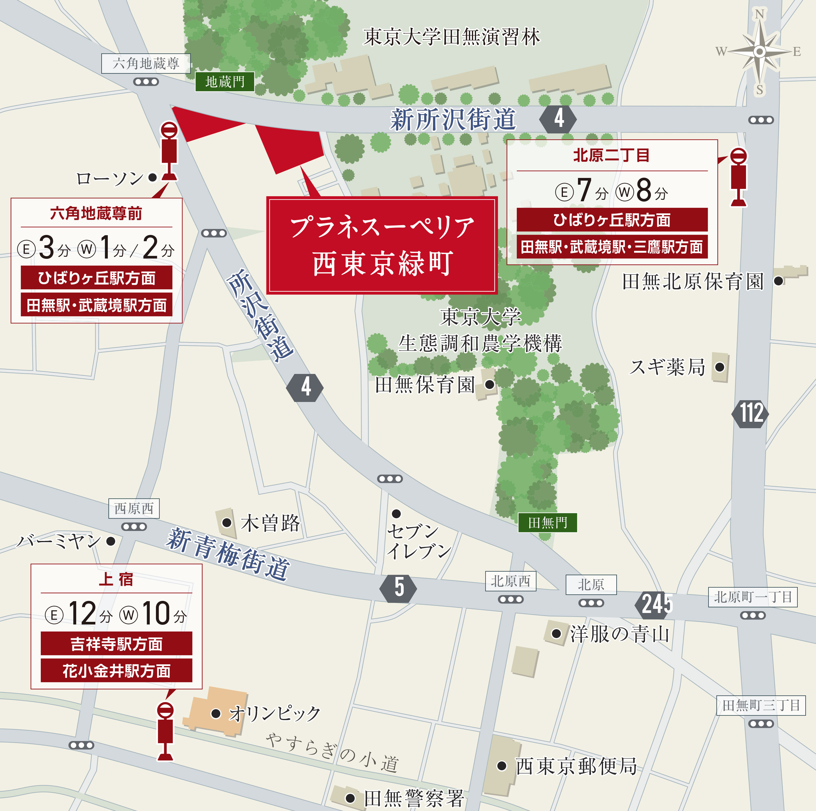 「最寄りのバス停」概念図