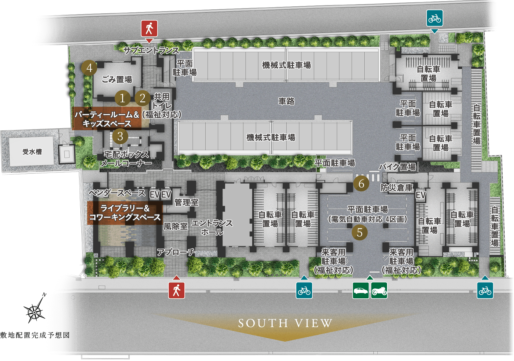 敷地配置完成予想図