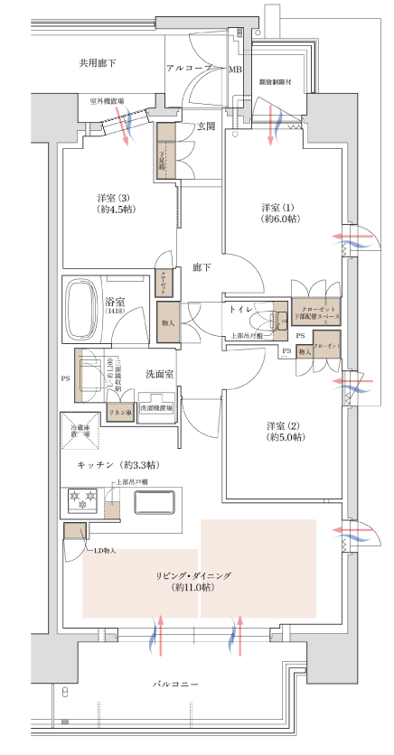 Eタイプ間取図