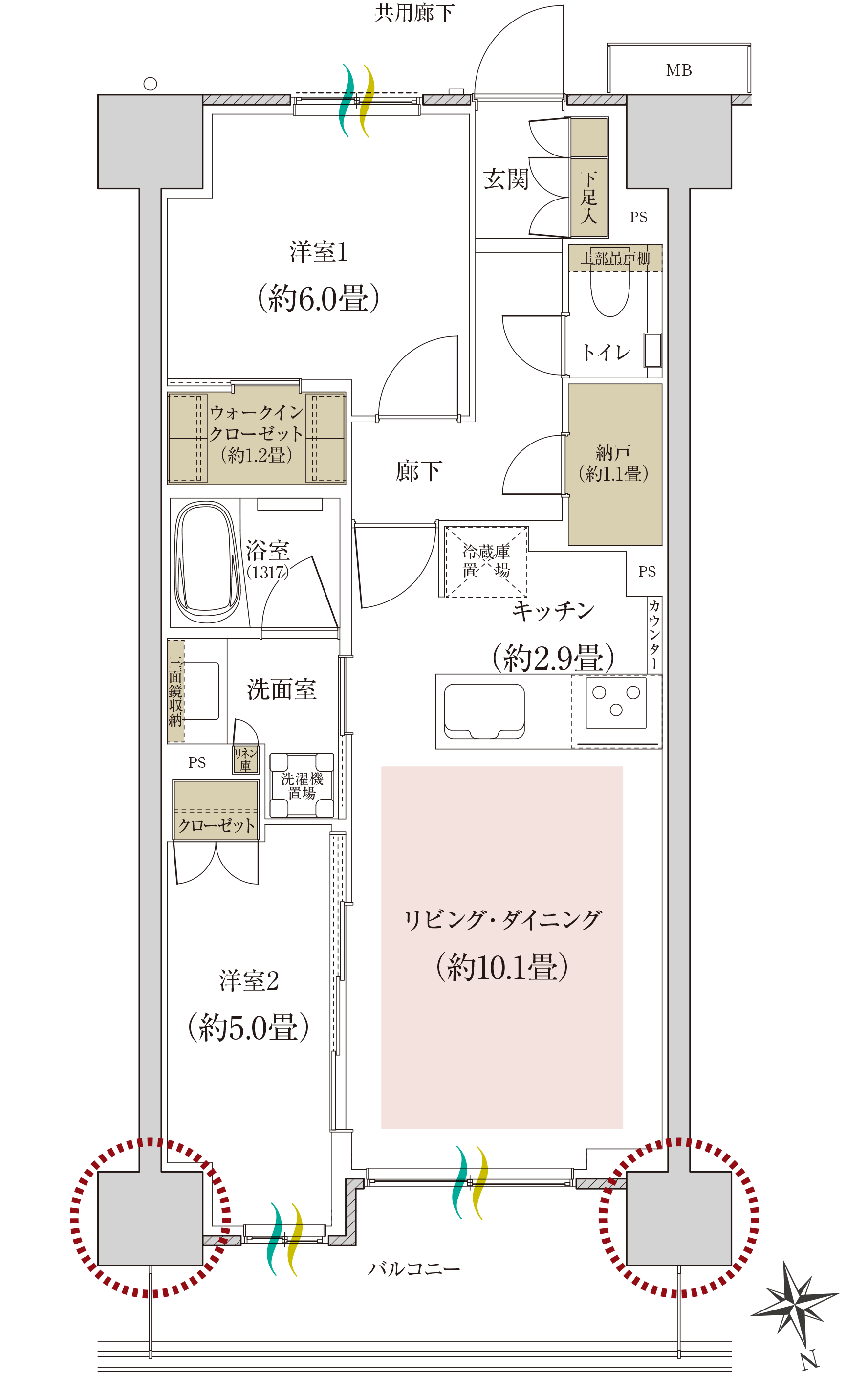 B type 間取り図