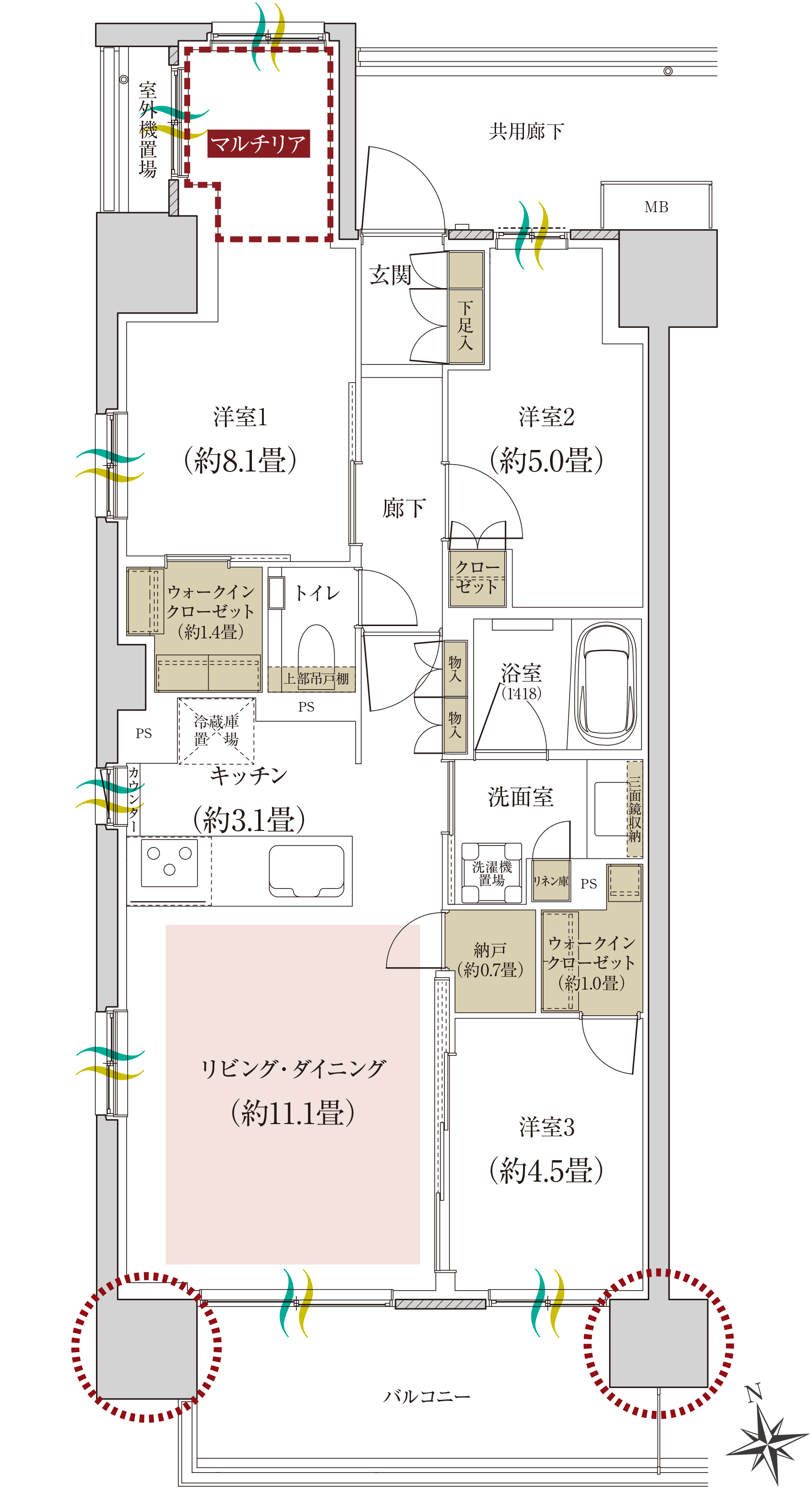 E type 間取り図