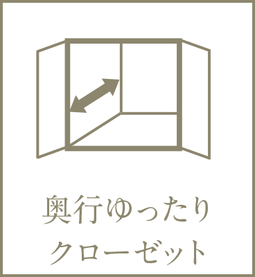 奥行ゆったりクローゼット